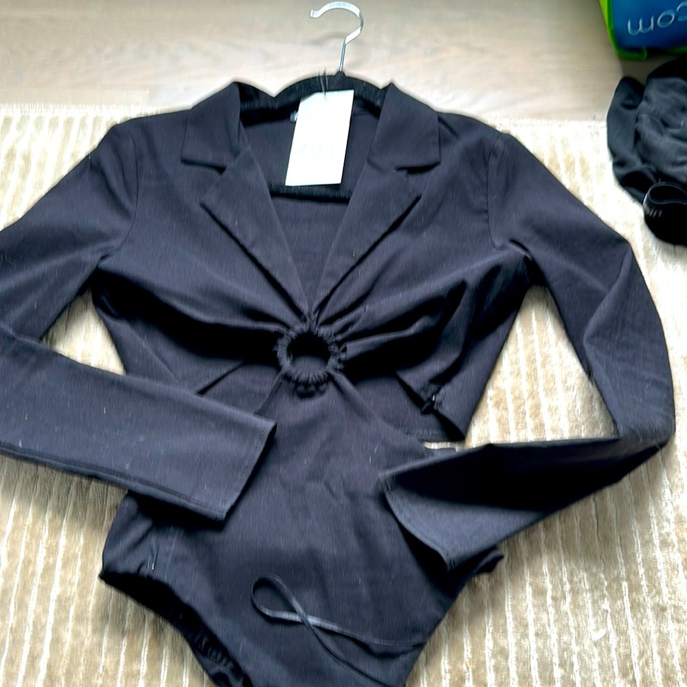 NWT black Zara bodysuit